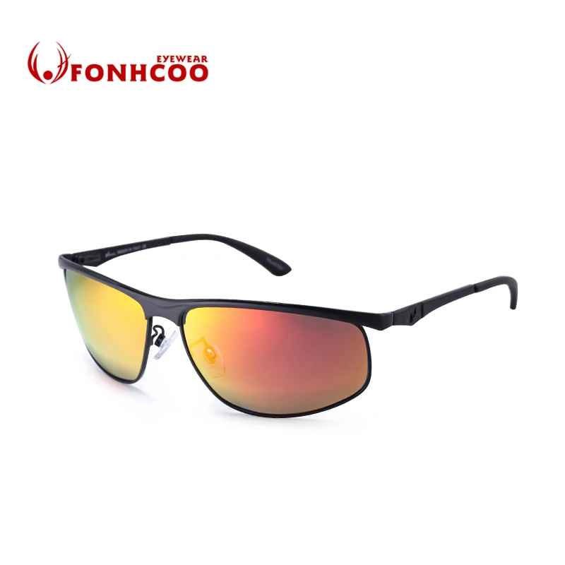 Мужские солнцезащитные очки FONHCOO винтажные зеркальные в стиле ретро с