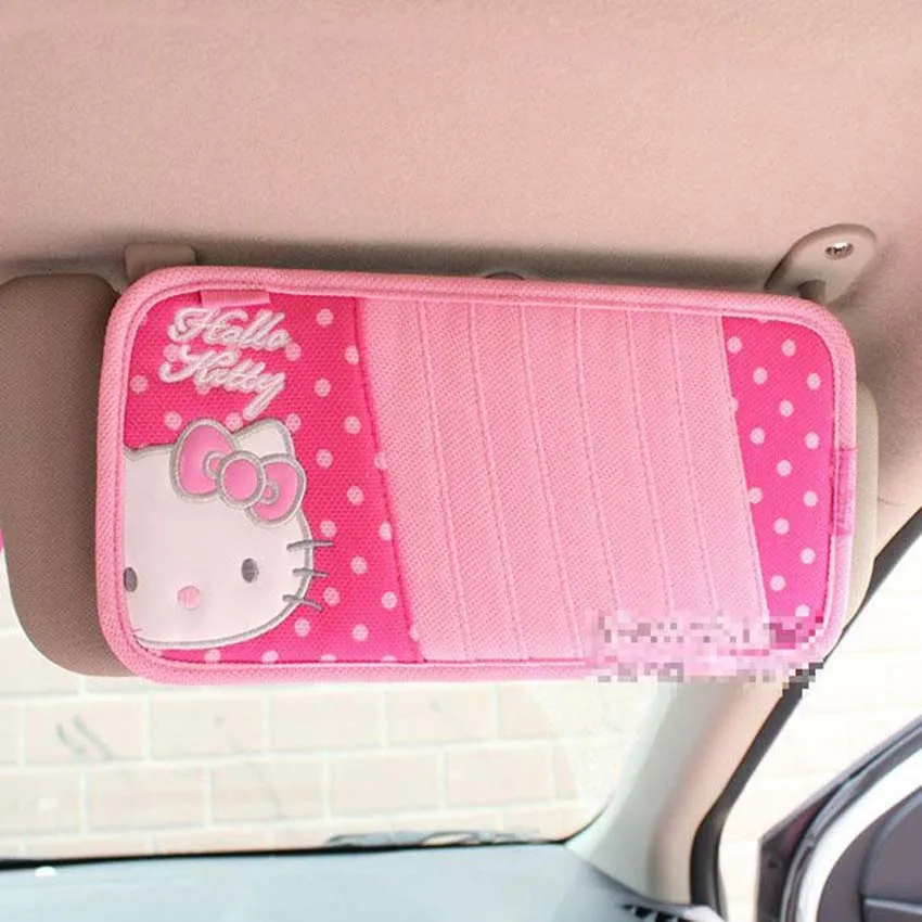 

Cute cartoon pink cat Car CD Cover CD bag Car accessories Car styling