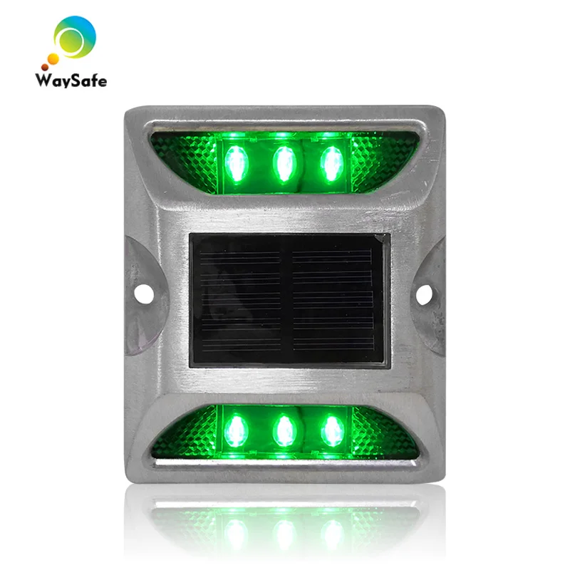 

IP68 High waterproof green LED constant light mode solar road stud led