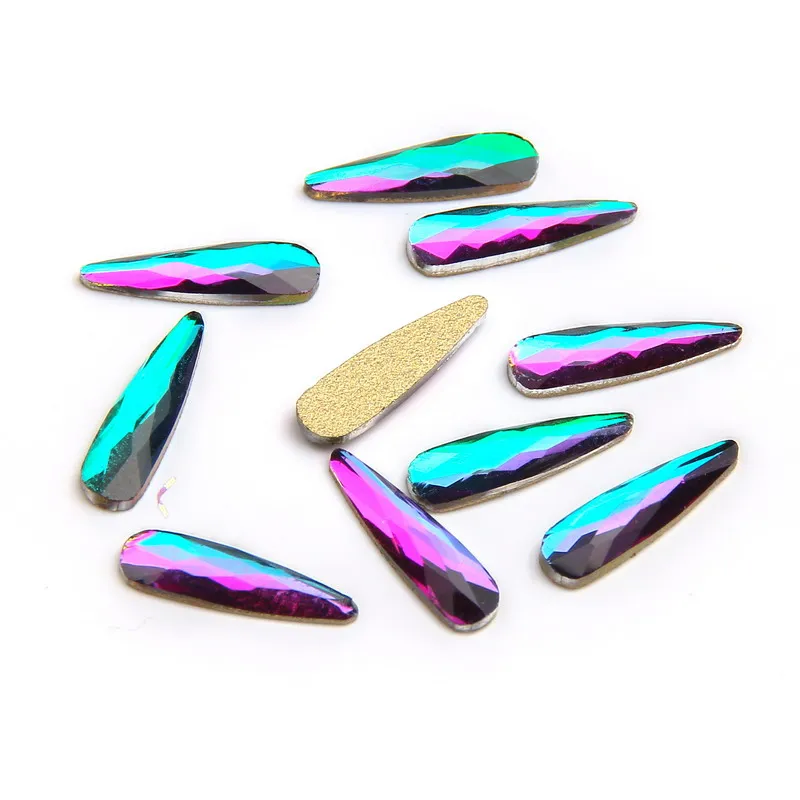Elessical 10 шт. голографическая k9 кристалл Стекло 3D капли воды Rhinestone Маникюр