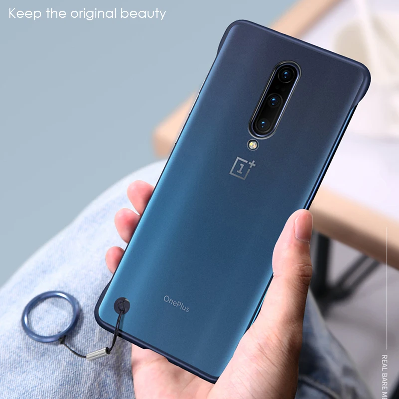 

No border Oneplus 7 Pro case Ultra thin Matte No fingerprint No Bumper design to Curved phone Back Cover 1+7 7T 6T Original feel