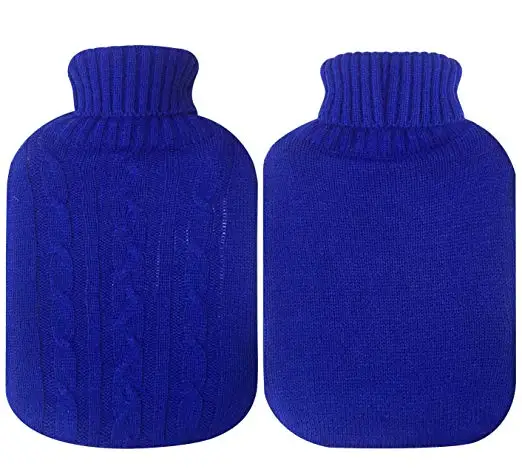 Классическая резиновая прозрачная Бутылка горячей воды 2 литра с вязаный