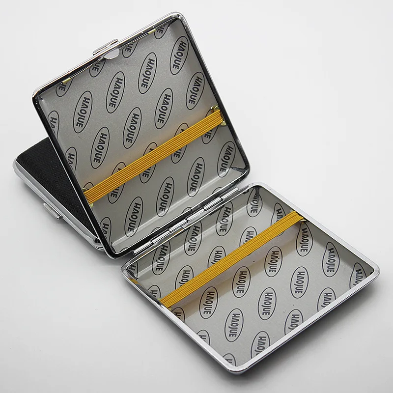 Кожаный Ультратонкий чехол для сигарет тонкий металлический футляр держатель