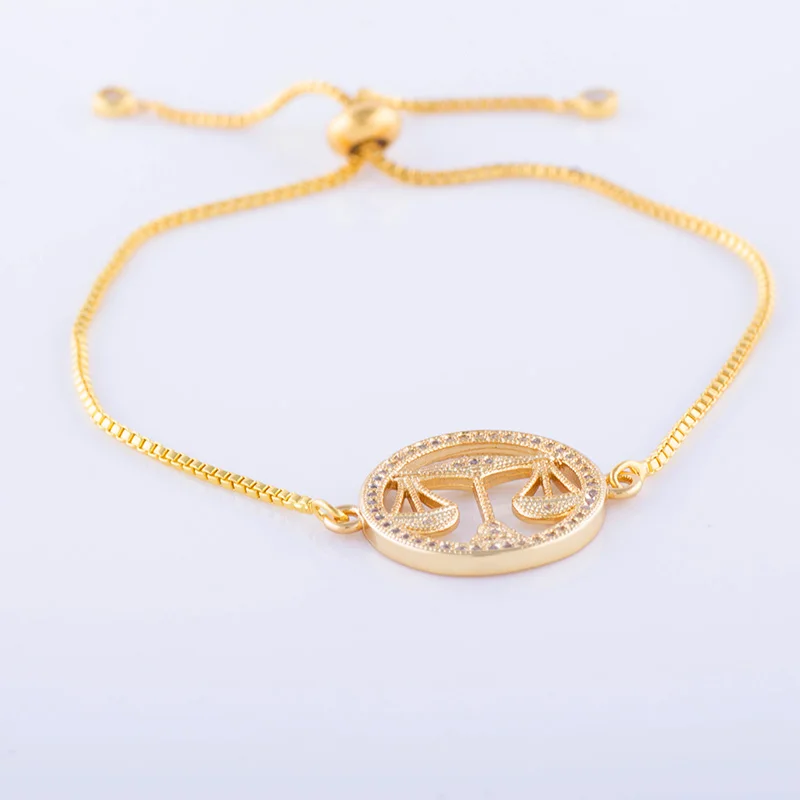 Модные ювелирные изделия винтажные циркониевые подвески-весы браслеты женские