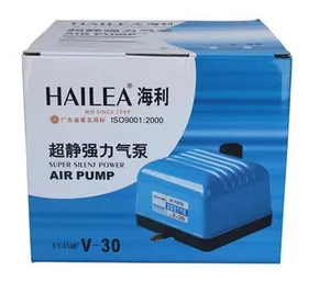 Hailea V-30 Hailea ACO 9720 9730 воздушный насос V 10 20 30 60 воздушный компрессор HAP 60 80 100 120 ультра-тихий и большой поток аквариума Кислородная Машина - Цвет: Hailea V-30