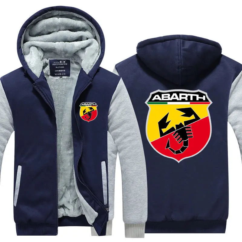 Abarth Толстовка для женщин мужские худи на молнии с капюшоном теплая шерсть Linner