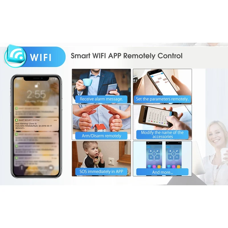 Digoo умная домашняя система охранной сигнализации сенсорный экран 433 МГц GSM WIFI DIY