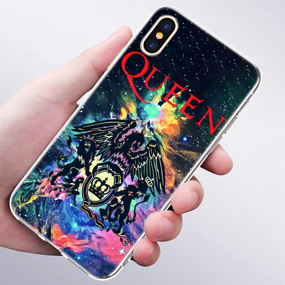 Модный силиконовый чехол-накладка queen band для Apple IPhone 11 Pro XS Max X XR 7 8 6 6s Plus 5s SE, мягкие чехлы из ТПУ