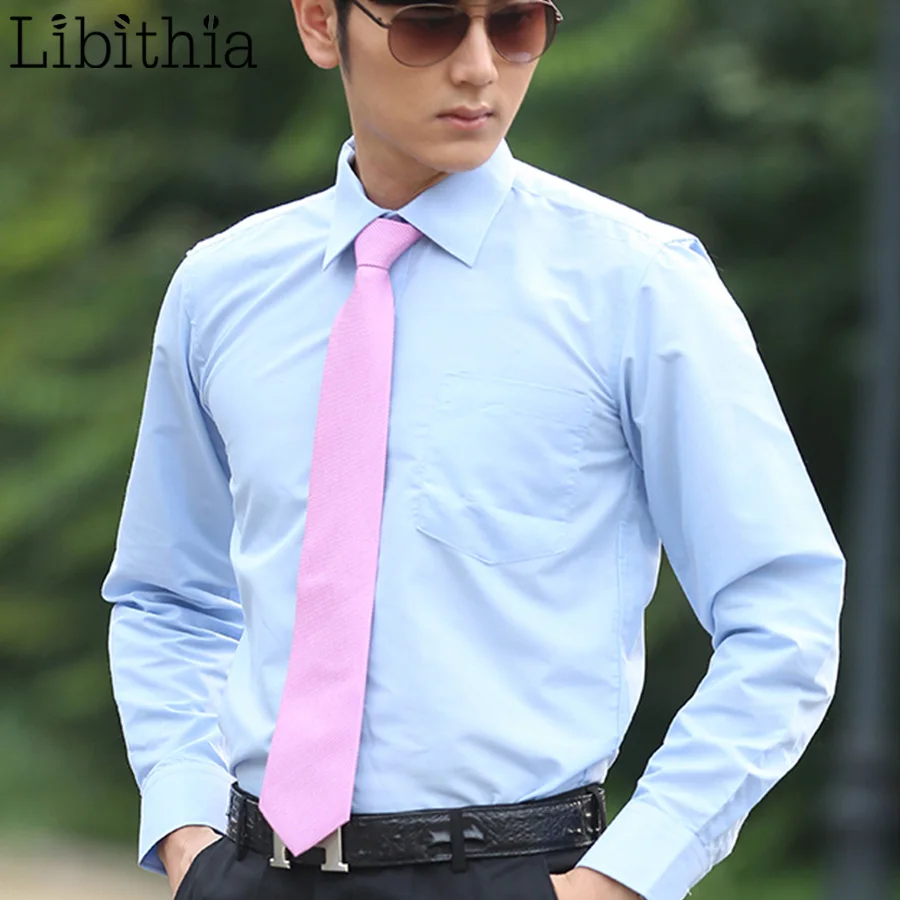 Мужская деловая рубашка с квадратным воротником большие размеры S 5XL тонкая