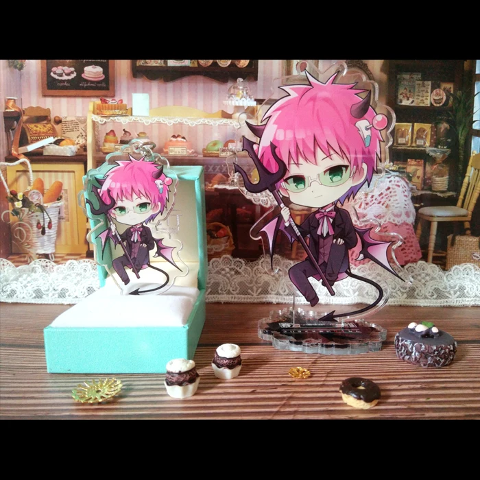 Аниме Saiki Kusuo no Psi Nan Nendou Kaidou Shun Riki Toritsuka Reita акриловая подставка для ключей подарки |