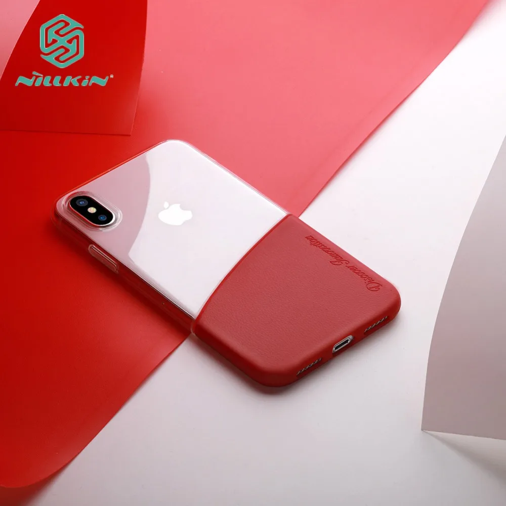 Для iPhone XS X чехол Nillkin получехол прозрачный Броня Модный для задней панели