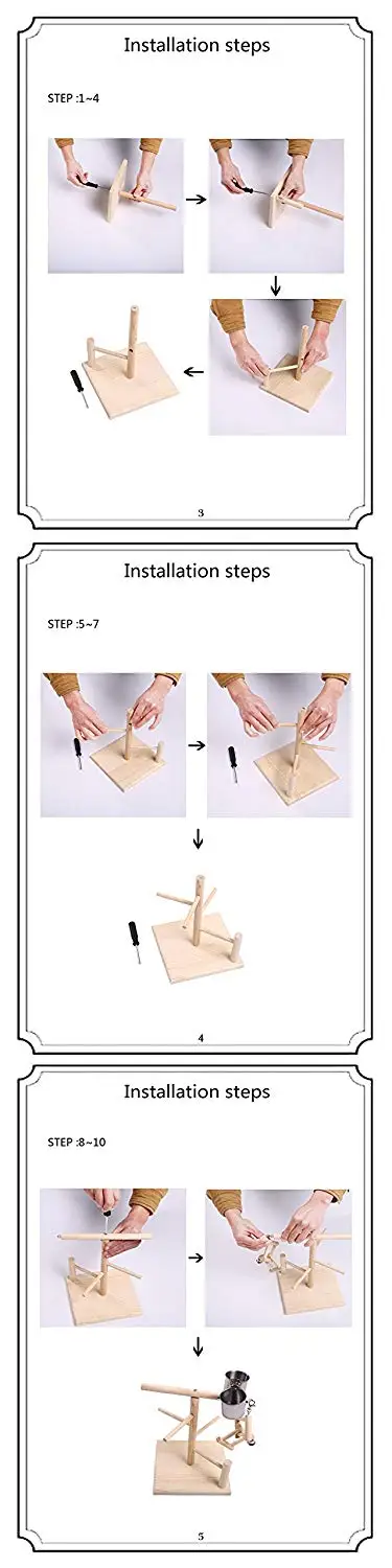 Playstand для попугаев игровая площадка птиц деревянный Перч тренажерный зал игровые