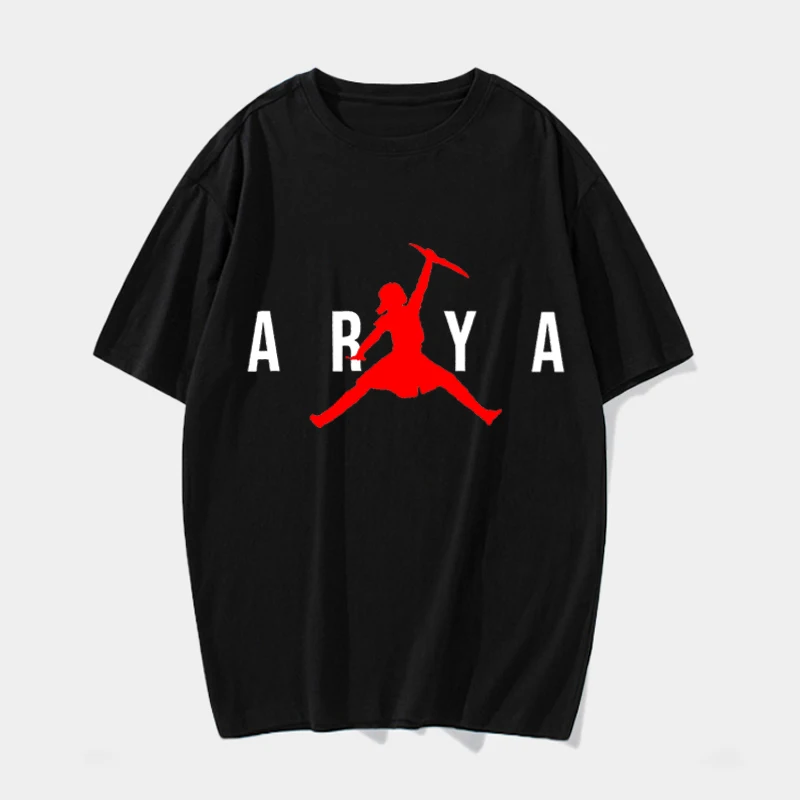 Stefan Janoski Игра престолов Ария Старк Мужская футболка с модным принтом унисекс Harajuku