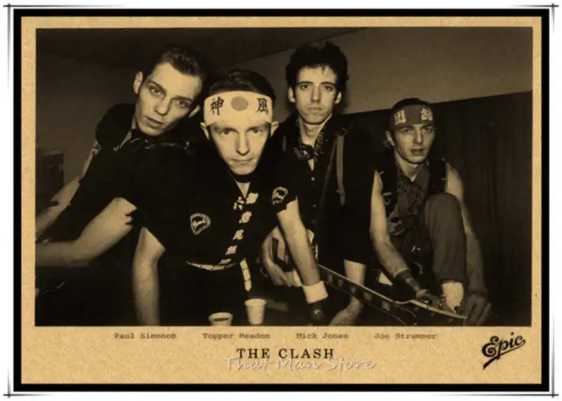 Винтажный Ретро рок браслет The Clash музыкальная гитара матовая крафт бумага постер