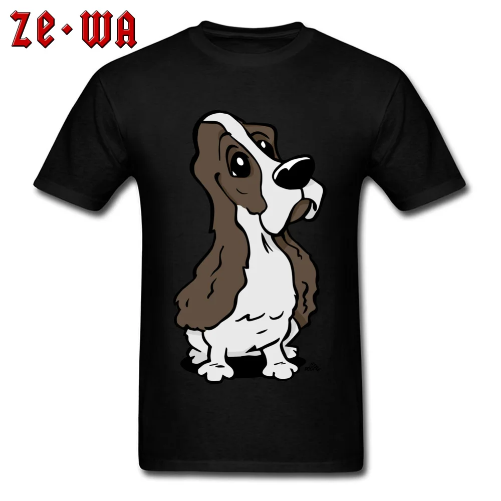 Мужская Повседневная футболка оранжевая Футболка Camisa Cocker Spaniel Dog 100% хлопок с