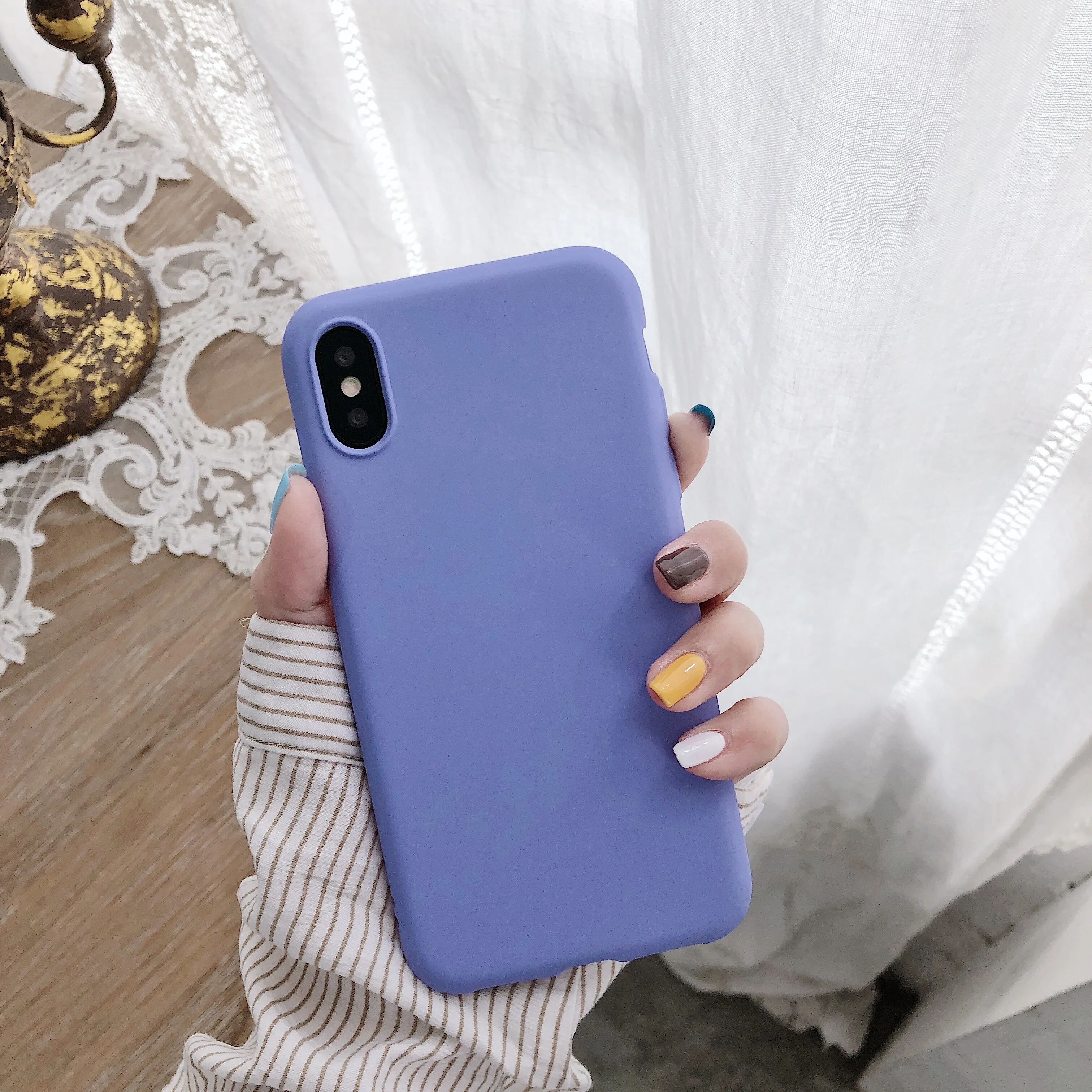 PIXIU нубук кожаный чехол для телефона iPhone 6 7 Plus X XR XS Max мягкая Противоударная задняя