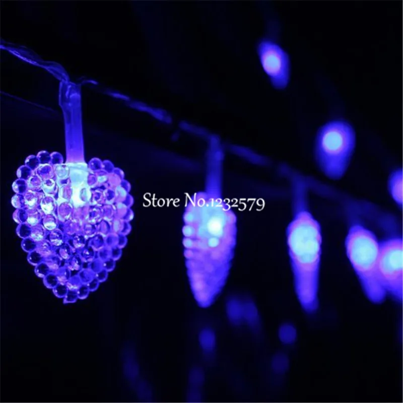 Водонепроницаемая гирлянда в форме сердца на солнечной батарее 7 м 50