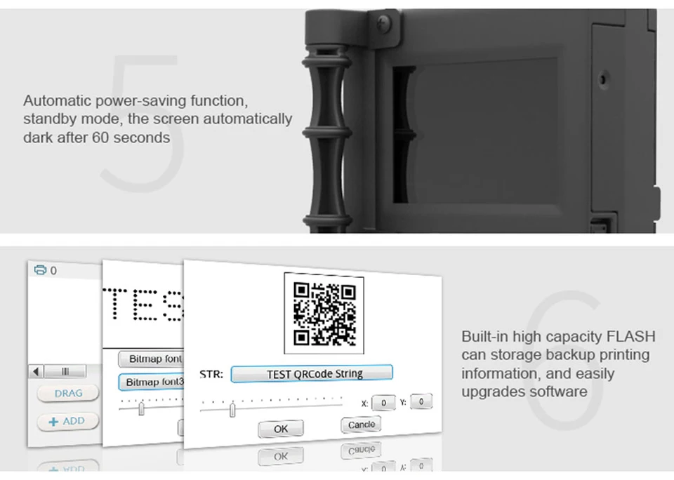 Сенсорный экран 600 dpi ручной принтер Интеллектуальный USB qr-код струйный принтер кодировочная машина для коробки резиновый металлический срок годности