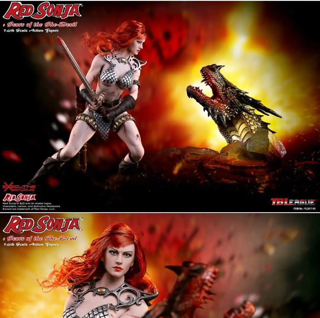 TBLeague Phicen PL2016-93 1/6 Red Sonja 2,0 боевое издание шрамы из коллекции She-Devil фигурка для фанатов подарок на праздник