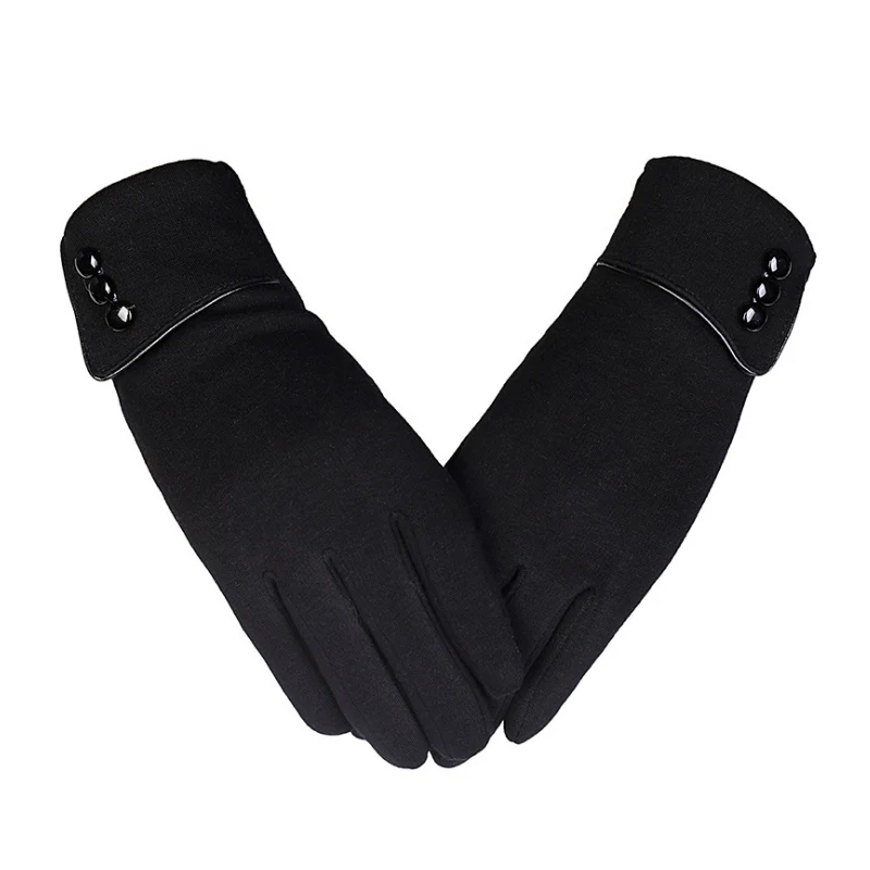 1 пара женские зимние перчатки для сенсорного экрана теплые с подкладкой толстой