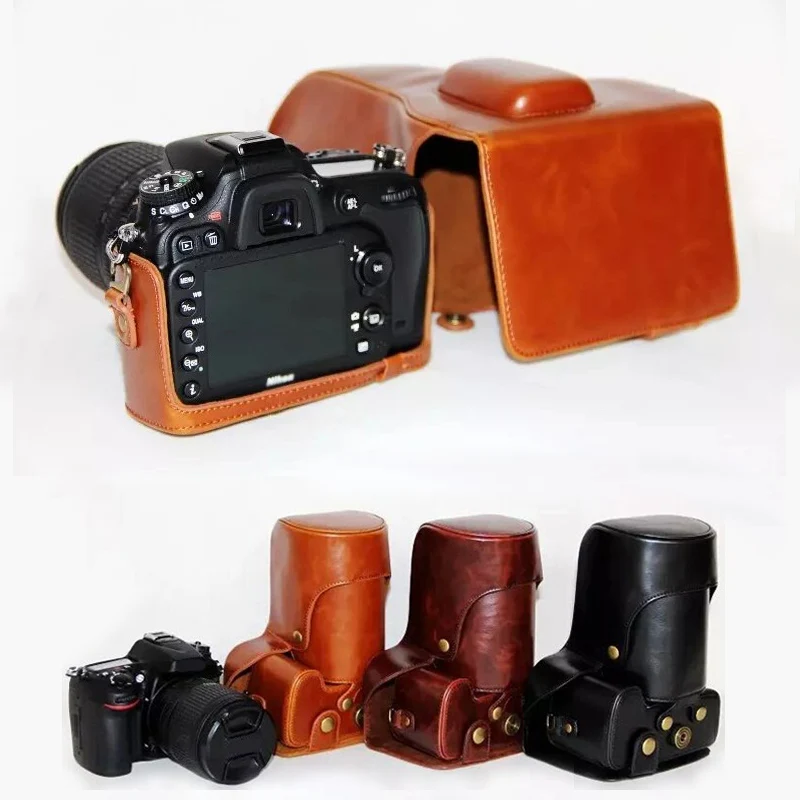 Чехол из искусственной кожи для камеры Nikon D7000 D7100 D7200 сумка цифровой зеркальной