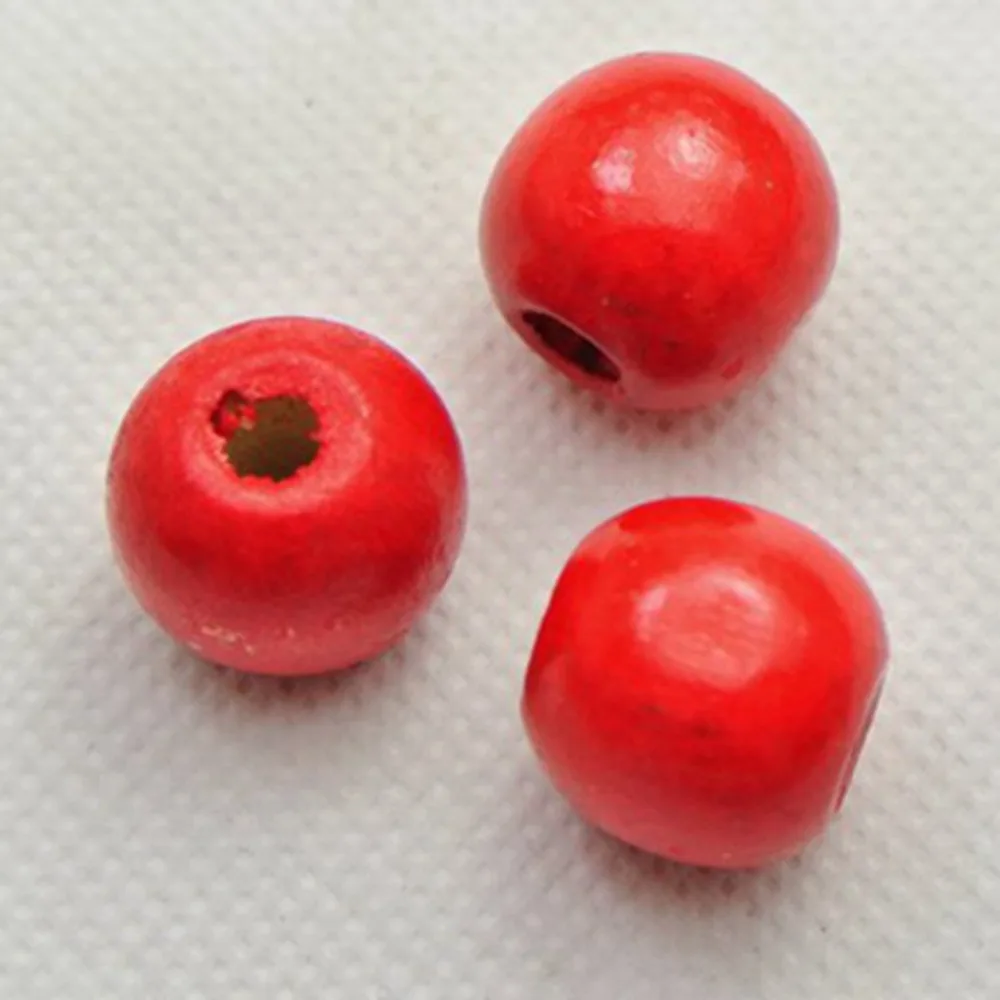 50 красных круглых деревянных бусин 16 мм ~ Деревянные | Украшения и аксессуары