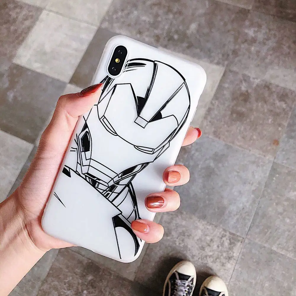 

Soft Silicone Case TPU Cases For iPhone 7 Plus 8 Plus XR Xs X Xs MAX Case Super Hero Cover For iPhone 7 8 6 6s Plus Case