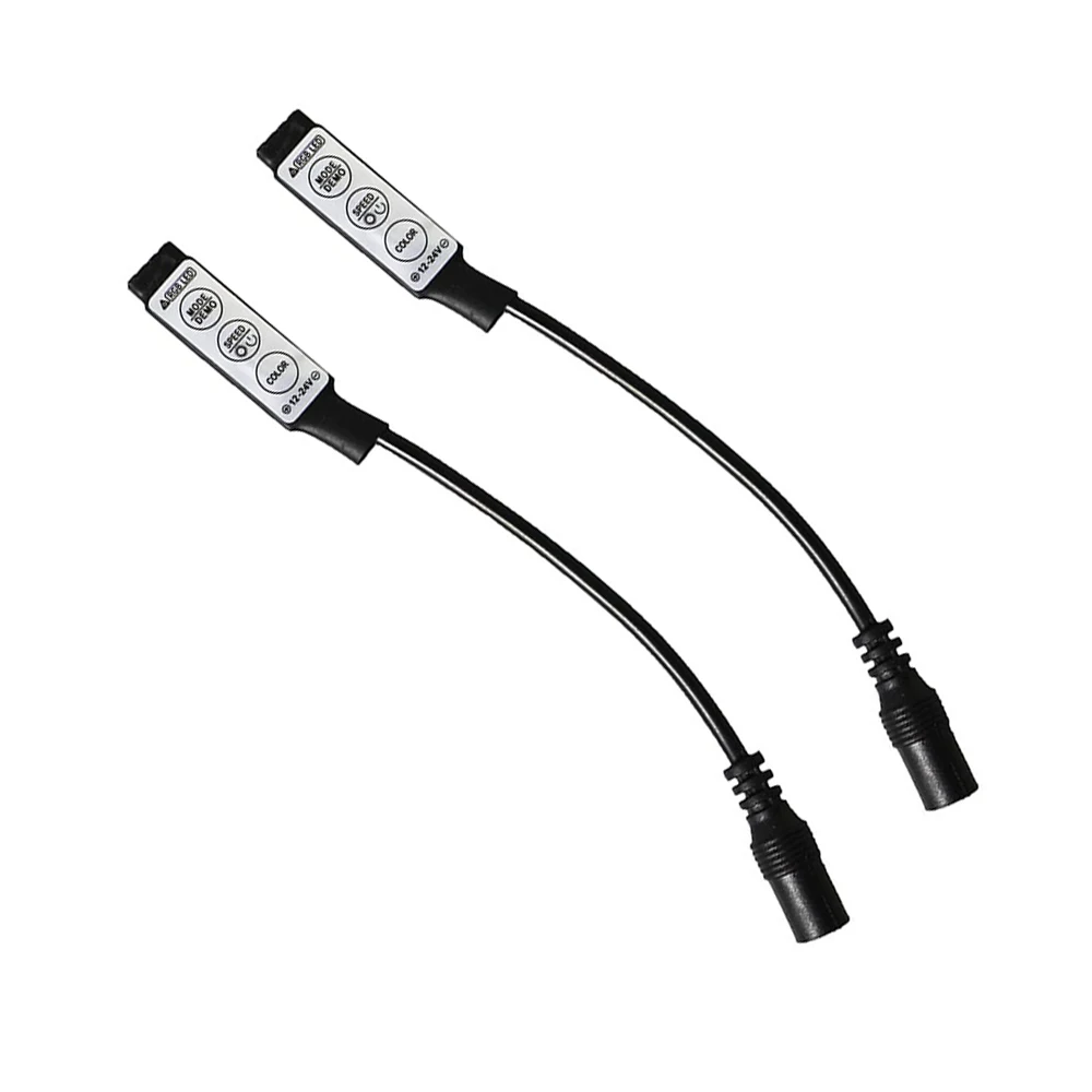 DC 12V 24V светодиодный RGB контроллер 3 ключа мини Диммер 4pin с блоком питания