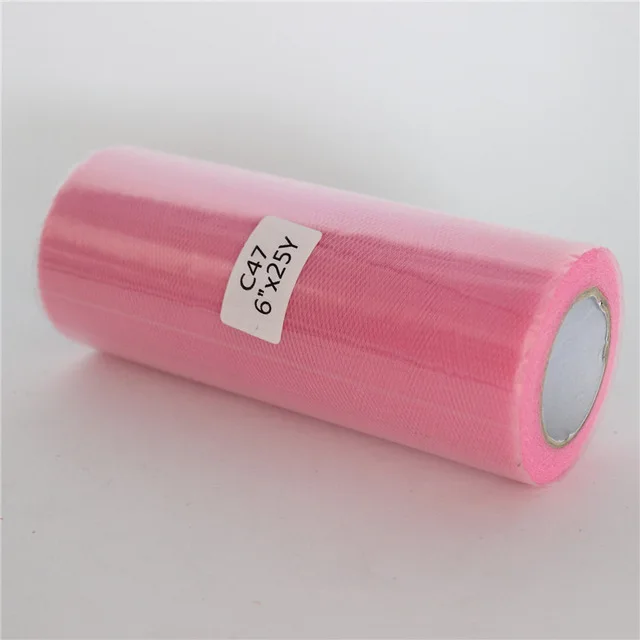 C47 fresh pink Тюль в рулоне(22 м/рулон), 15 см, тюль из органзы с кристаллами, рулон, юбка-пачка, мягкая, для свадьбы, Рождества, дня рождения, вечеринки, для детей - Цвет: C47 fresh pink