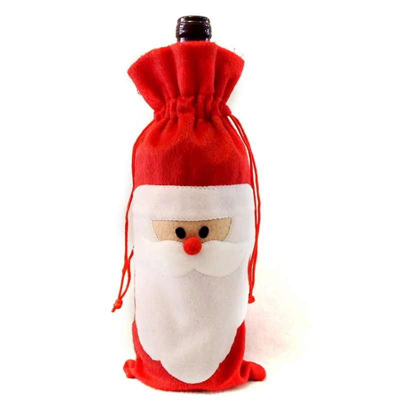 1 шт. Счастливого Рождества Санта вина чехол для бутылки Рождество ужин Вечеринка