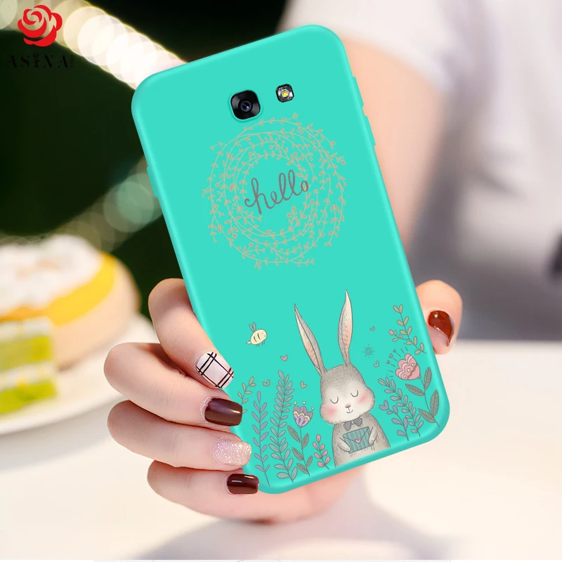 Silicone Case For Samsung Galaxy A5 2017 3D Cartoon Relief Cover Shockproof Bumper Funda |