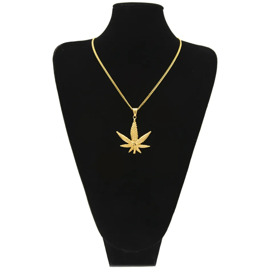 Цепочка с подвеской в виде листьев из нержавеющей стали | Украшения и аксессуары