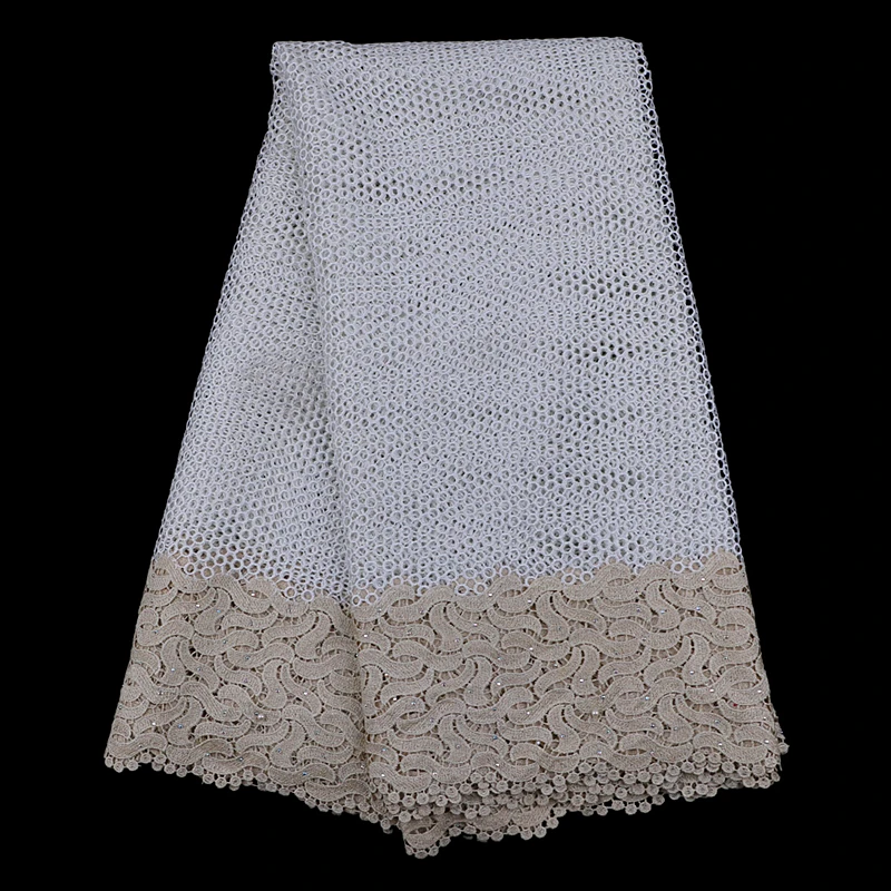 2019 Quality African umbilical cord lace fabric with Gemstone party 5 yards | Дом и сад