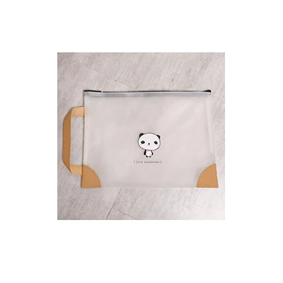 large panda Kawaii Милая панда Фламинго Сумка-файл для документов водонепроницаемый прозрачный Презентация папка Органайзер школьные офисные принадлежности sl1121 - Цвет: large panda