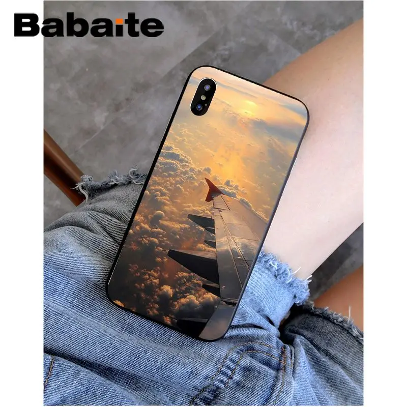 A4 Babaite самолет Путешествия Мягкий Силиконовый ТПУ чехол для телефона iPhone X XS MAX 6 6S 7 7plus 8 8Plus 5 5S XR - Цвет: A4