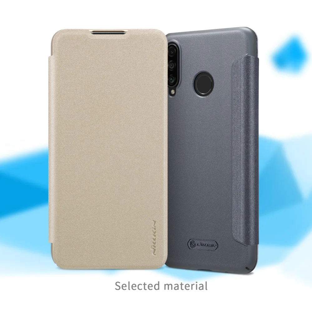Чехол для Huawei P30 Lite NILLKIN Sparkle Роскошный кожаный флип чехол матовая жесткая задняя