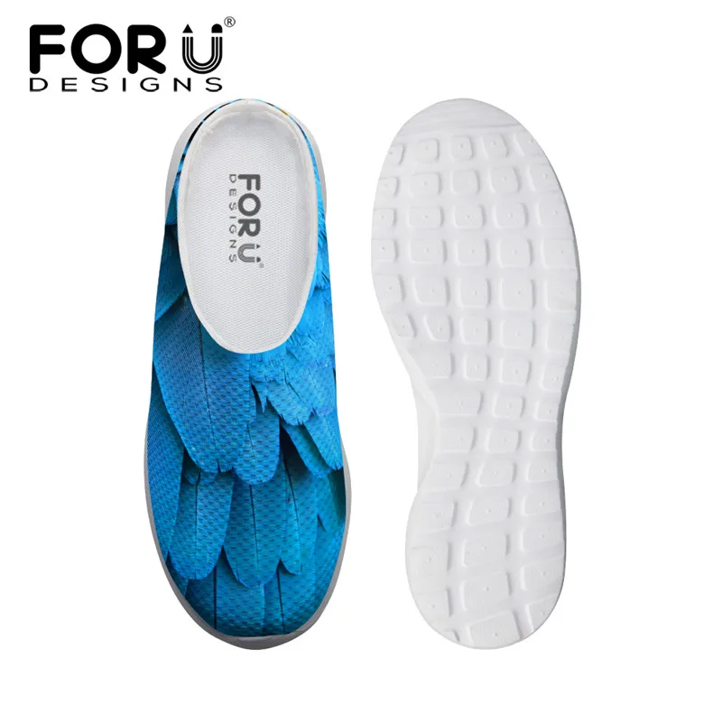 FORUDESIGNS/Модные женские домашние сандалии с принтом сезон весна лето сетчатые Сабо