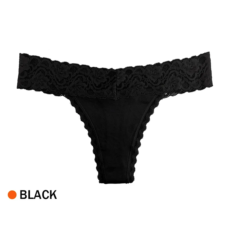 cotton black Удобные женские хлопковые стринги, трусики, кружевное нижнее белье, розовые женские трусы, сексуальное нижнее белье с низкой талией, Ropa Interior Femenina - Цвет: cotton black