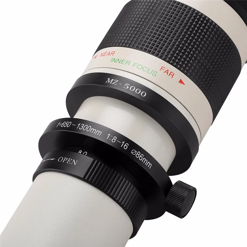 650-1300 мм F/8,0-16 Супер телефото зум-объектив+ T2 адаптер для Canon Nikon sony Pentax DSLR камеры