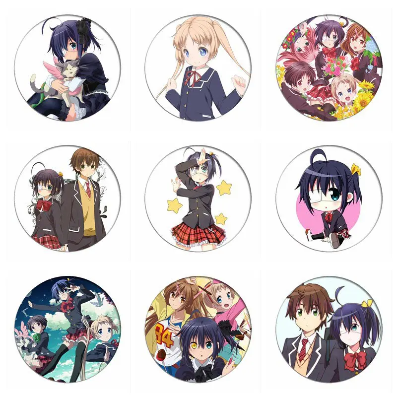 

1 шт. Chunibyo Demo Koi ga Shitai значок косплея Rikka Takanashi брошь Togashi Yuuta коллекция булавок Значки для рюкзаков