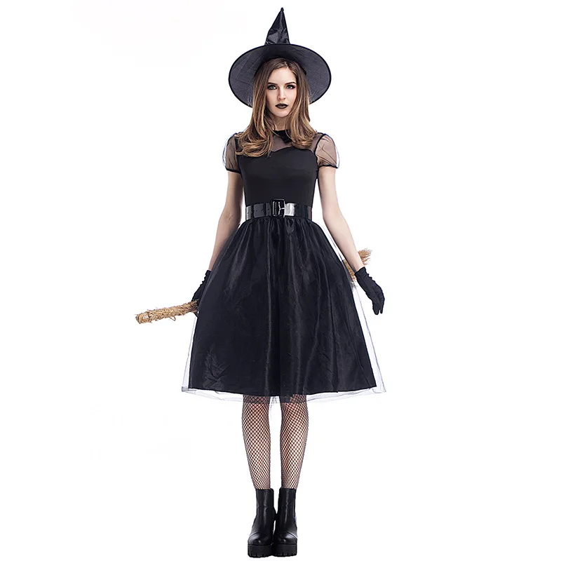 Костюм черной ведьмы такерлама, женский костюм призрака для взрослых, Плохая Ведьма, нарядное платье на Хэллоуин