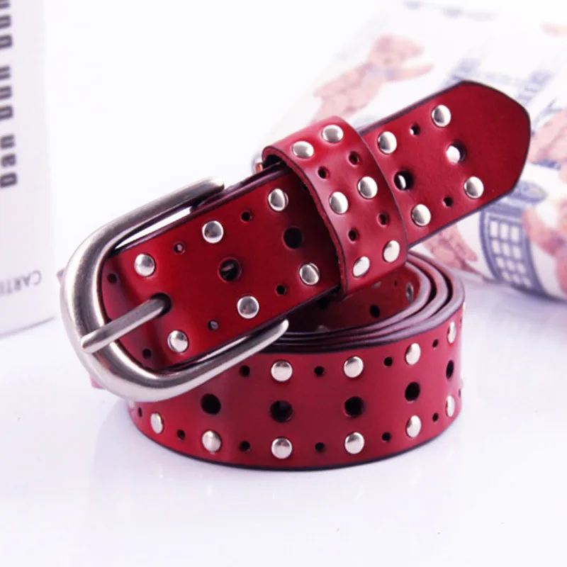 

VOHIO luxury belt cintos femininos layer ladies leather belt pin buckle belt cowboy casual alloy punk feee shipping