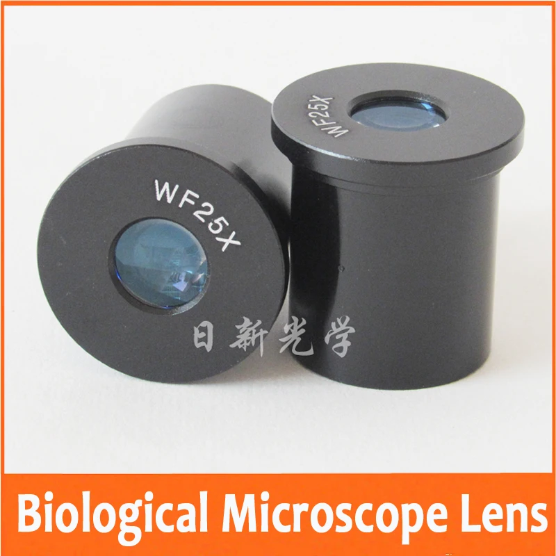 

25X Wide Angle Optical Eyepiece Lens 10mm Field of View for Biological Microscope Mounting Size 23.2mm