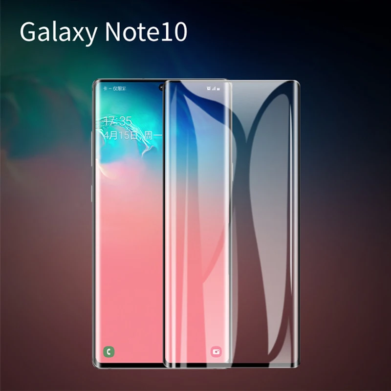 2 шт полный клей полное покрытие стекло для samsung Galaxy Note 10 Защитная пленка экрана Pro