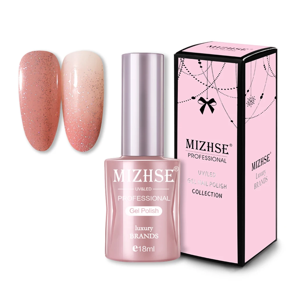 RXGGJ001 MIZHSE 18 мл УФ-гель для ногтей Розовое Золото Блестки замачиваются УФ-гель лак цветной лак для ногтей DIY Nail Art Laquer - Цвет: RXGGJ001