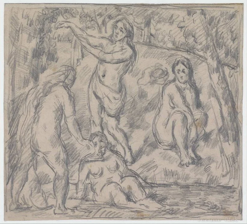 Paul Cezanne Картина на холсте с изображением фруктов и кувшина для гостиной высокое