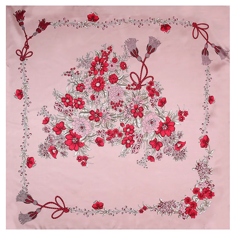 Luxury Brand Women Scarf 90x90cm Square Bandana For Head Large Hijab Silk Letter Scarfs Ladies Female Shawl Scarves Warps |