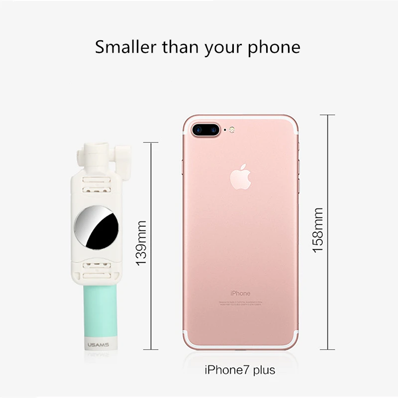 Мини селфи палка для iPhone Samsung Huawei Xiaomi Мобильный телефон 3 5 мм AUX Универсальный