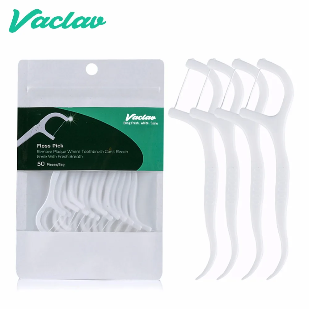 Vaclac 100 шт., 50 шт., зубная нить для чистки зубов, межзубная щетка для чистки зубов, палочка для чистки зубов, зубная нить, уход за полостью рта, отбеливание зубов