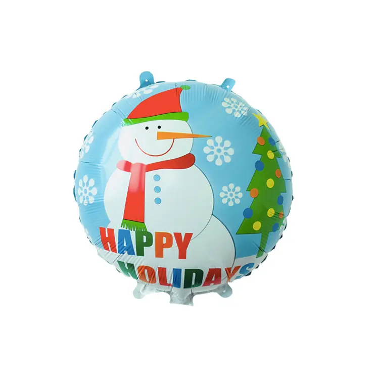 round balloon Новогодний Декор рождественские украшения балон Санта Гелий Фольги Гигантский Большой шар надувной подарок дерево украшения детские игрушки - Цвет: round balloon